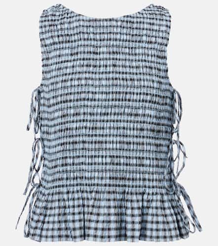 Ganni Gingham shirred shirt - Ganni - Modalova