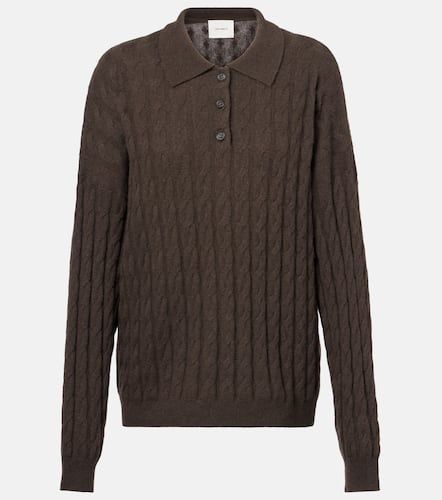 Cable-knit cashmere polo sweater - Lisa Yang - Modalova