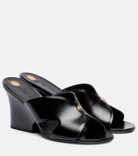 Vera 80 leather wedge mules - Loro Piana - Modalova