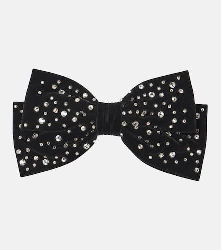 Loren crystal-embellished velvet bow barrette - Jennifer Behr - Modalova