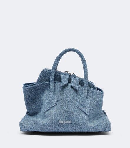 La Passeggiata Mini denim top-handle bag - The Attico - Modalova
