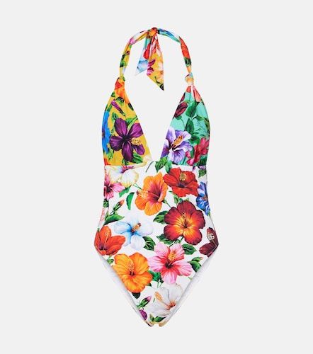 Costume intero con stampa floreale - Dolce&Gabbana - Modalova