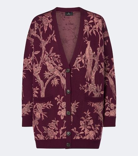 Cárdigan de jacquard floral en mezcla de lana - Etro - Modalova