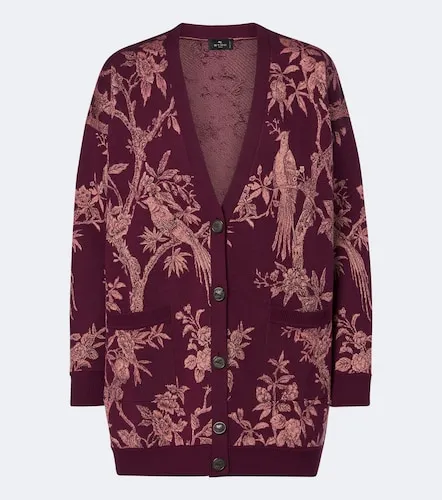 Floral jacquard wool-blend cardigan - Etro - Modalova