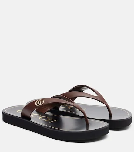 Double G leather thong sandals - Gucci - Modalova