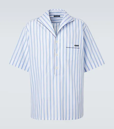 Striped cotton and silk poplin shirt - Dolce&Gabbana - Modalova