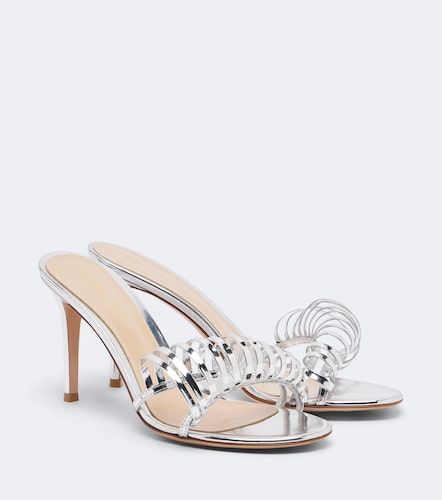 Mules in pelle metallizzata - Gianvito Rossi - Modalova
