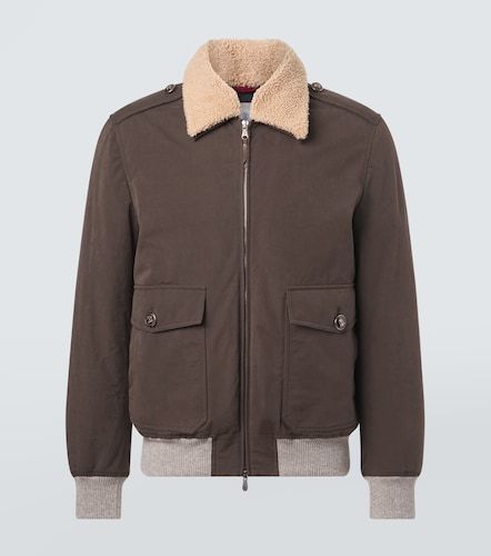 Shearling-trimmed blouson jacket - Brunello Cucinelli - Modalova