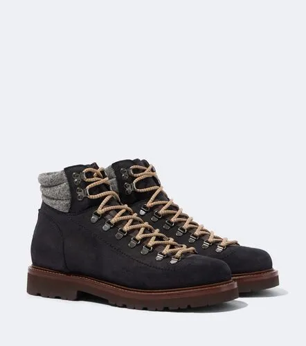 Suede lace-up boots - Brunello Cucinelli - Modalova