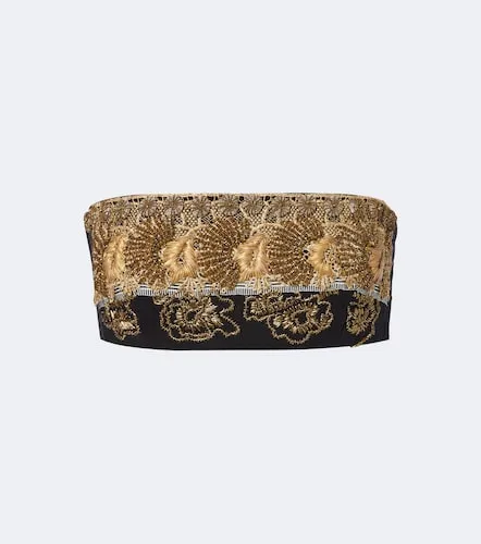 Embroidered cotton bandeau top - Dries Van Noten - Modalova