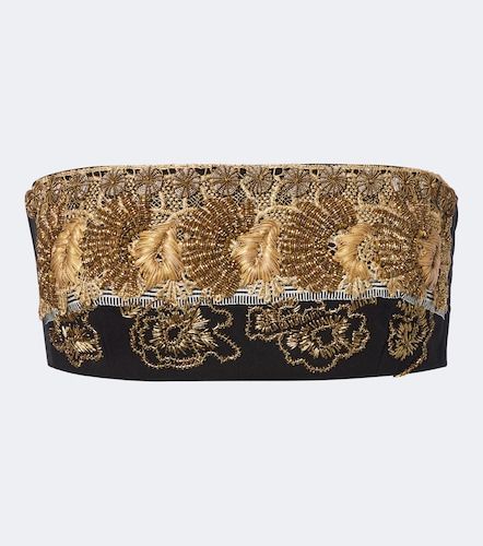 Top bandeau de algodón bordado - Dries Van Noten - Modalova