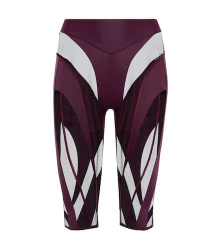 Shorts ciclistas con paneles de malla - Mugler - Modalova