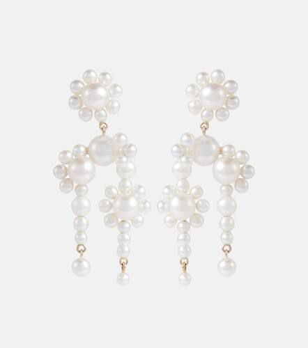 Fontaine Marguerite 14kt gold earrings with pearls - Sophie Bille Brahe - Modalova