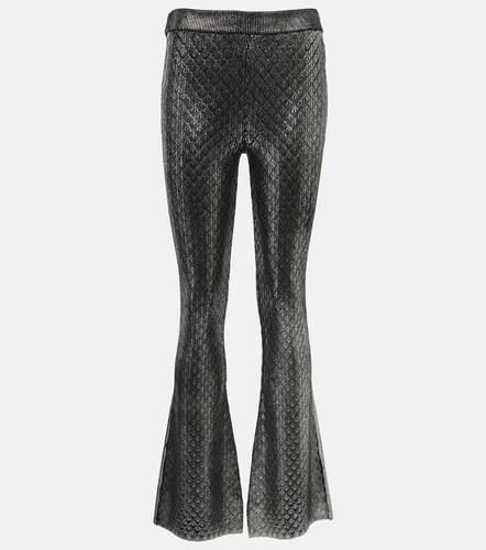 Metallic high-rise flared pants - Rabanne - Modalova