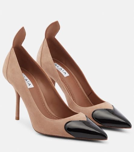 AlaÃ¯a Heart suede and patent leather pumps - Alaia - Modalova