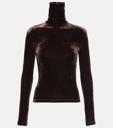 Saint Laurent Velvet turtleneck top - Saint Laurent - Modalova