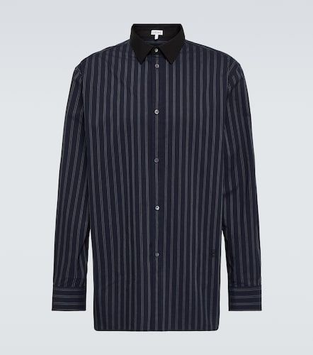 Camicia in popeline di cotone a righe - Loewe - Modalova
