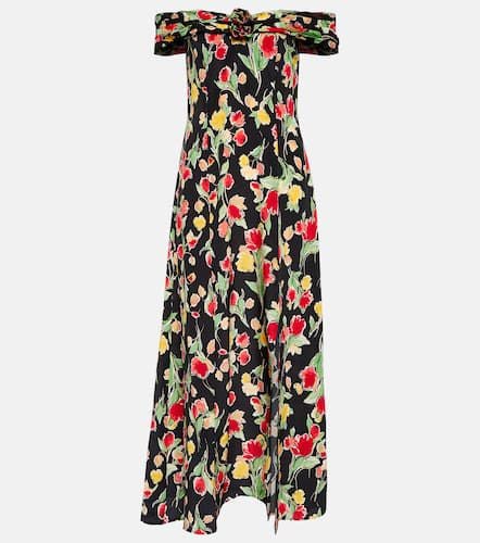 Rixo Freya floral silk midi dress - Rixo - Modalova