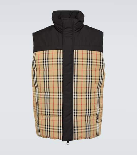 Check reversible down vest - Burberry - Modalova