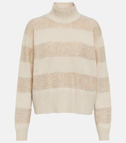 Virgin wool, cashmere, and silk sweater - Brunello Cucinelli - Modalova