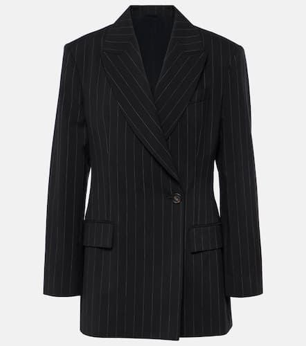 Pinstripe wool and cotton blazer - Brunello Cucinelli - Modalova