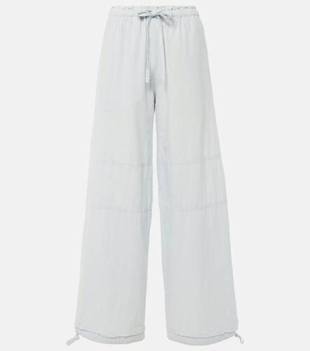 Mid-rise cotton and linen wide-leg pants - Acne Studios - Modalova