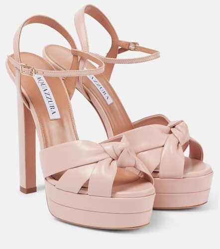 Nina 130 leather platform sandals - Aquazzura - Modalova