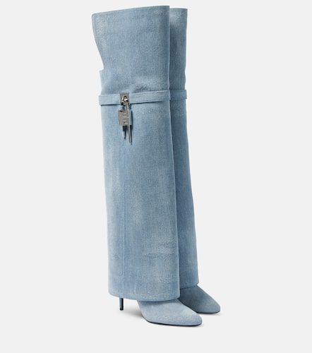 Botas mosqueteras Shark Lock Stiletto de denim - Givenchy - Modalova