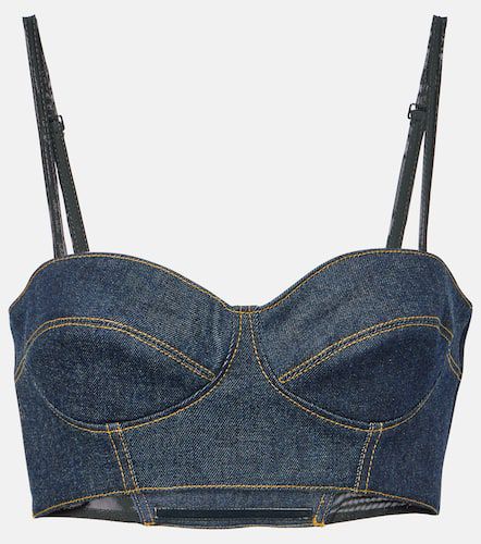 AlaÃ¯a Denim bra top - Alaia - Modalova