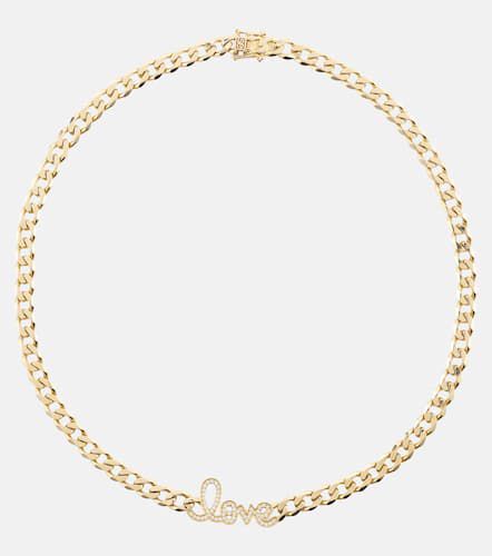 Love Script 14kt necklace with diamonds - Sydney Evan - Modalova