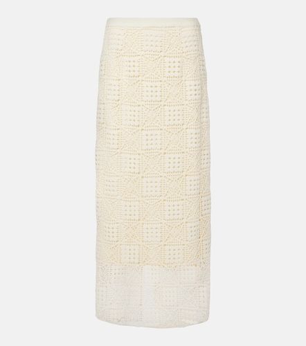 Gonna lunga Rayure in cotone crochet - SIR - Modalova