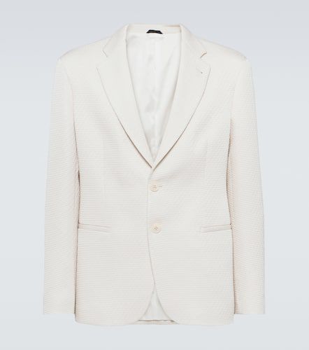 Single-breasted silk-blend blazer - Giorgio Armani - Modalova