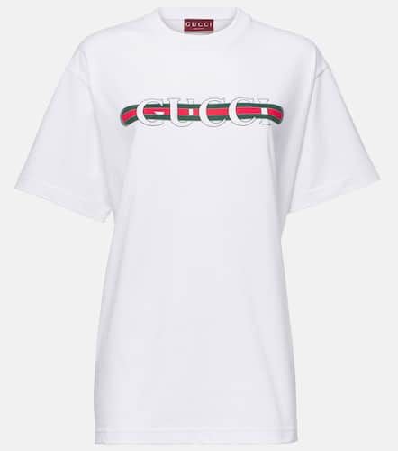 Gucci Logo cotton jersey T-shirt - Gucci - Modalova