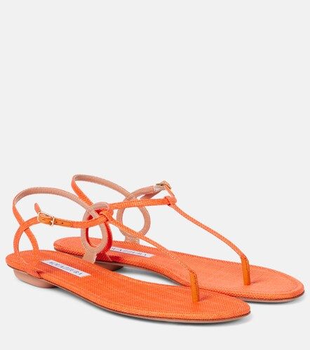 Almost Bare raffia-effect sandals - Aquazzura - Modalova