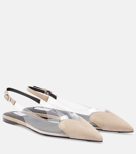 Alaïa Ballerine slingback Cœur in suede e PVC - Alaia - Modalova