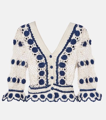Cárdigan Bouquette de croché de algodón - Anna Kosturova - Modalova