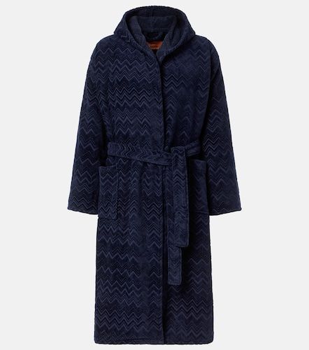 Albornoz Chalk de rizo de algodón en zigzag - Missoni - Modalova