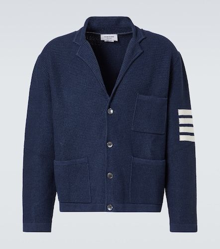 Cardigan 4-Bar in misto lino e cotone - Thom Browne - Modalova