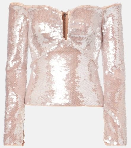 Sequined off-shoulder top - Self-Portrait - Modalova