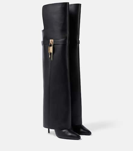 Shark Lock Stiletto leather over-the-knee boots - Givenchy - Modalova