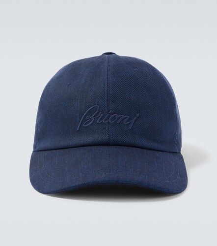 Gorra de lino y lana con logo - Brioni - Modalova