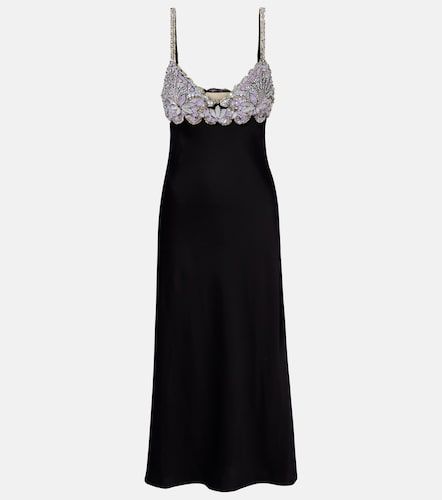 Abito midi in cady con cristalli e paillettes - Valentino - Modalova