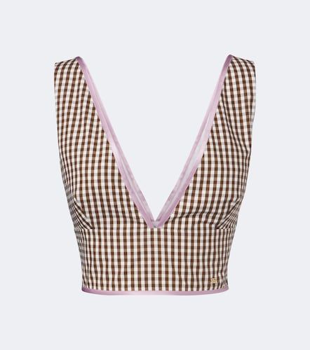 Valentino Gingham cotton crop top - Valentino - Modalova