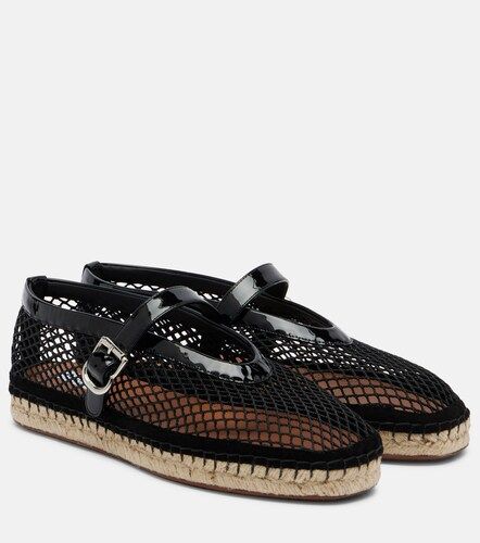 Alaïa Alpargatas Fishnet de malla con piel - Alaia - Modalova