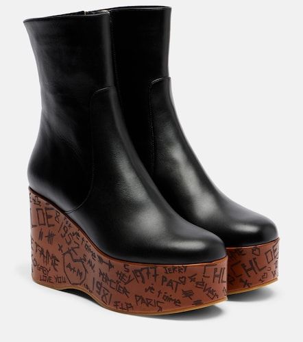 Chloé Botines con cuña Maxime de piel - Chloe - Modalova
