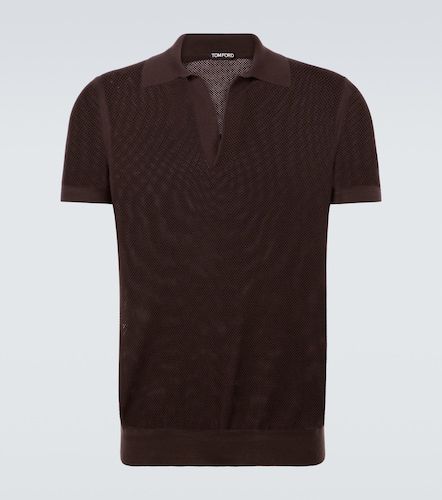 Tom Ford Polo in cotone e seta - Tom Ford - Modalova