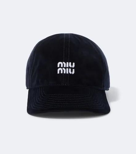 Cappello da baseball in velluto con logo - Miu Miu - Modalova