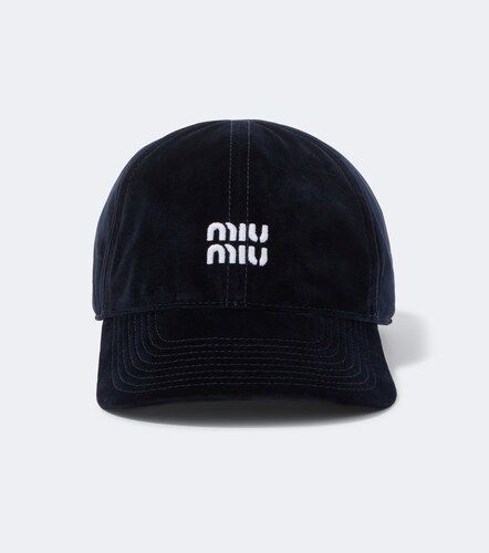 Miu Miu Logo velvet baseball cap - Miu Miu - Modalova