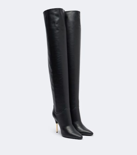 Botas mosqueteras de piel con VLogo - Valentino Garavani - Modalova