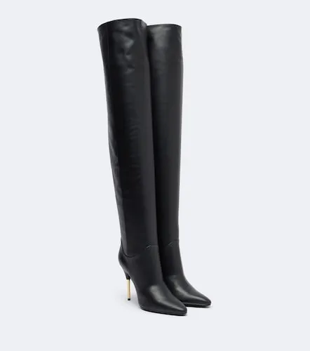 VLogo leather over-the-knee boots - Valentino Garavani - Modalova